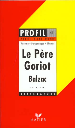 Le père Goriot, de Blazac