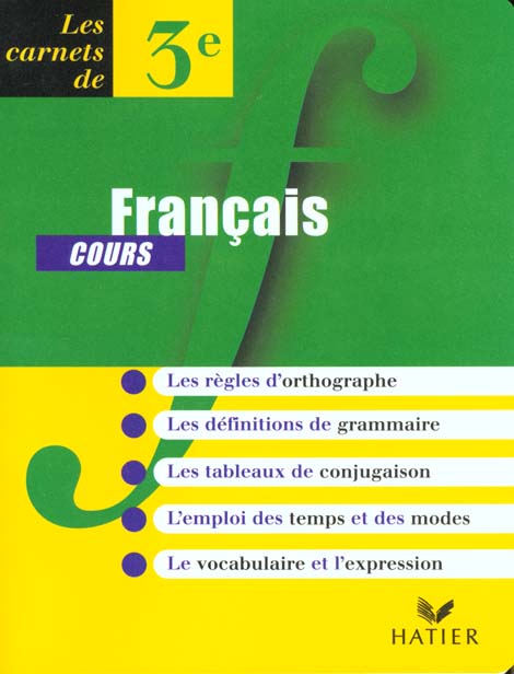 Francais - cours 3e