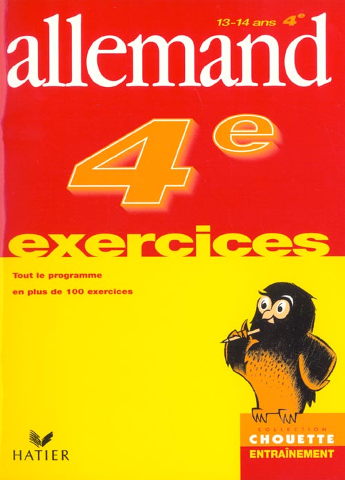 Chouette entraînement : allemand ; 4ème ; exercices