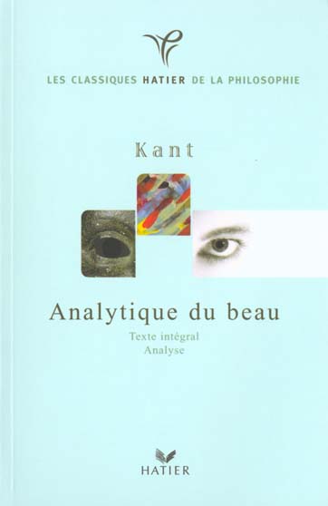Kant ; analytique du beau