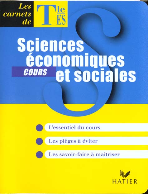 Carnet du lycee - economie tle es, cours