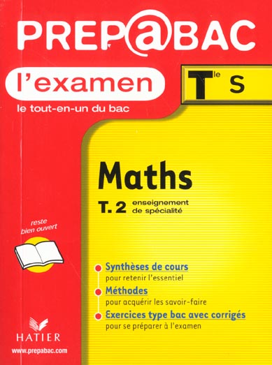 Mathematiques terminale s t.2 ; enseignement de specialite
