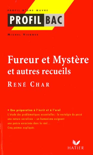 Profil bac ; fureur mystere et autre recue