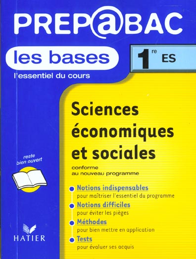 Bases ; sciences economiques et sociales 1e es