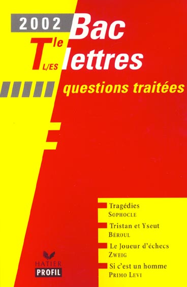 Lettres ; terminales L, ES