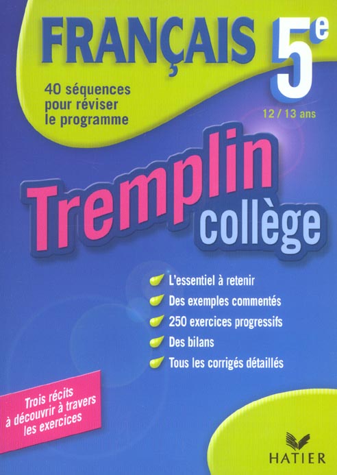 Tremplin college ; francais ; 5e