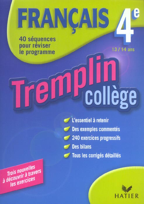 Tremplin college ; francais ; 4e