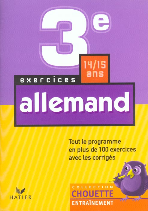Chouette entraînement : allemand ; 3ème ; exercices