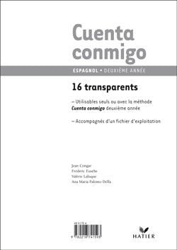 CUENTA CONMIGO : espagnol ; 2e année ; 16 transparents