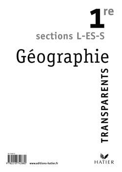 Géographie ; 1ère L, ES, S ; transparents (édition 2003)