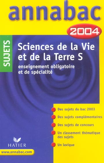 ANNABAC SUJETS Tome 00006 : enseignements obligatoire et de specialite (édition 2004)