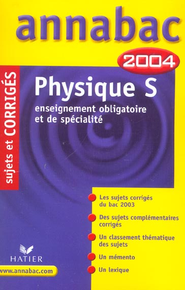 Annabac : sujets corriges (édition 2004)