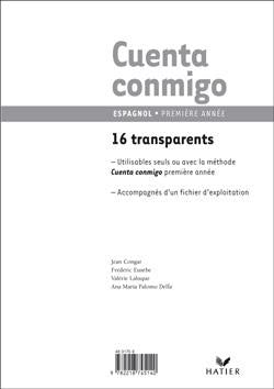 CUENTA CONMIGO : espagnol ; 1ère année ; 16 transparents