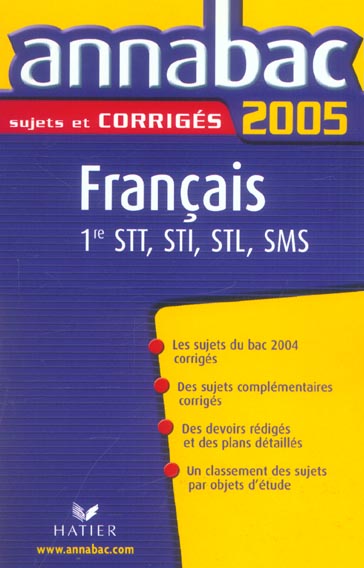 Annabac sujets & corrigés Tome 9 : stt/sti/stl/sms (édition 2005)