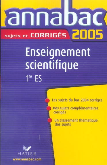 Annabac sujets & corrigés Tome 23 (édition 2005)