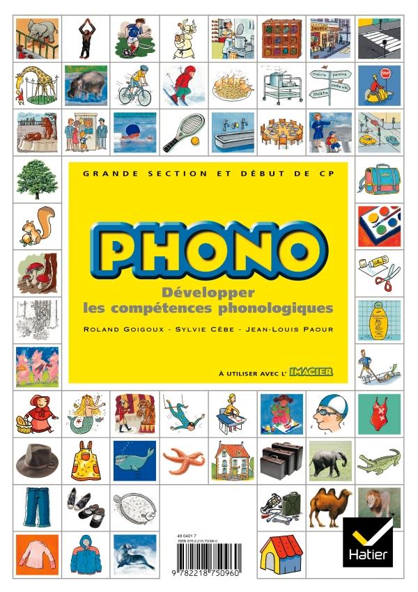 Phono ; développer les compétences phonologiques ; maternelle ; GS et début de CP ; guide du maître