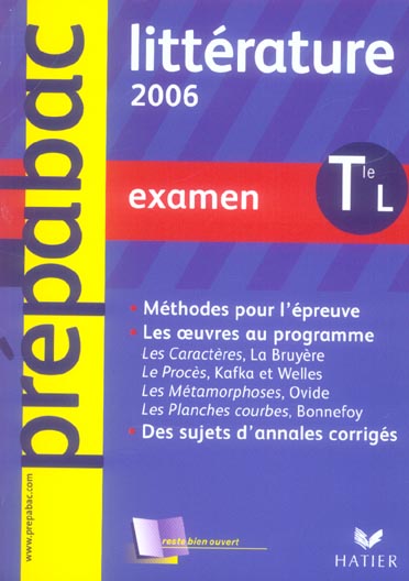 PREPABAC EXAMENS : litterature (édition 2005)