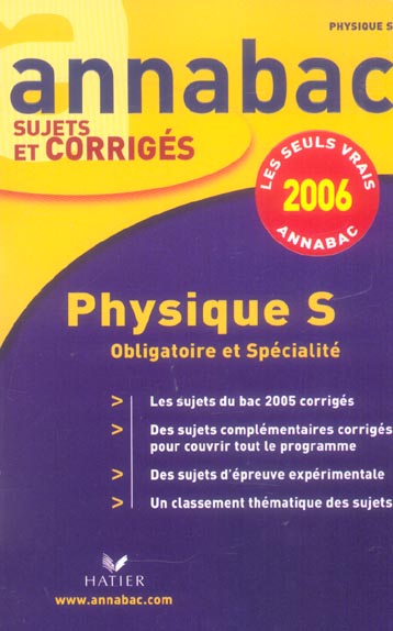 Annabac sujets & corrigés Tome 21 (édition 2006)