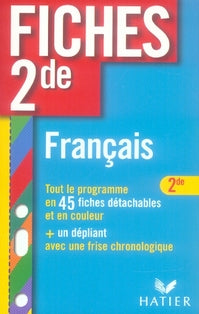 Fiches bac Tome 20 : fiches 2nde, français