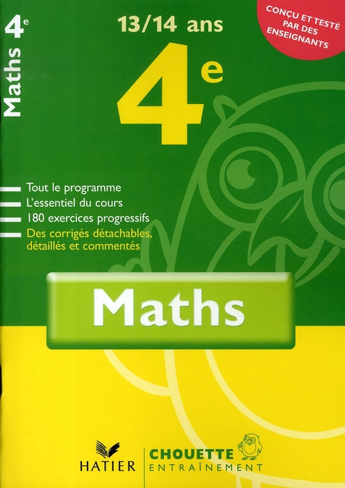 Chouette entraînement : mathématiques ; 4ème (édition 2007)