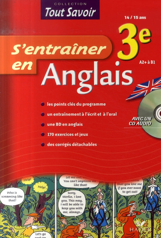 Tout savoir : s'entraîner en anglais ; 3ème ; cahier d'activités + cd