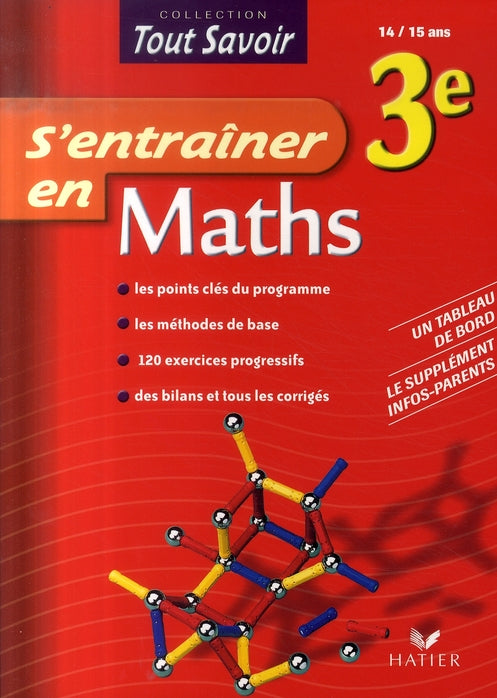 Tout savoir : s'entraîner en mathématiques ; 3ème ; cahier d'activités