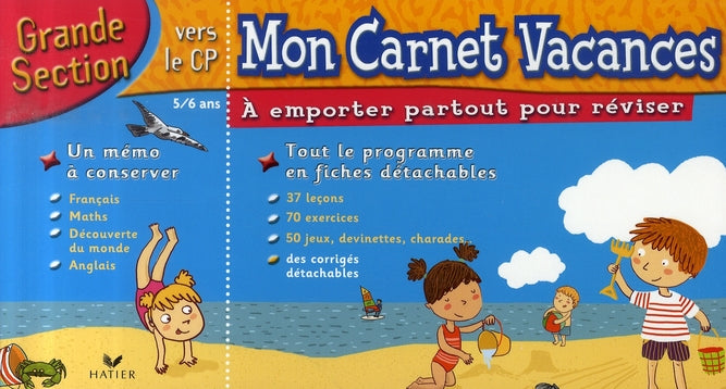 MON CARNET VACANCES : grande section vers le CP