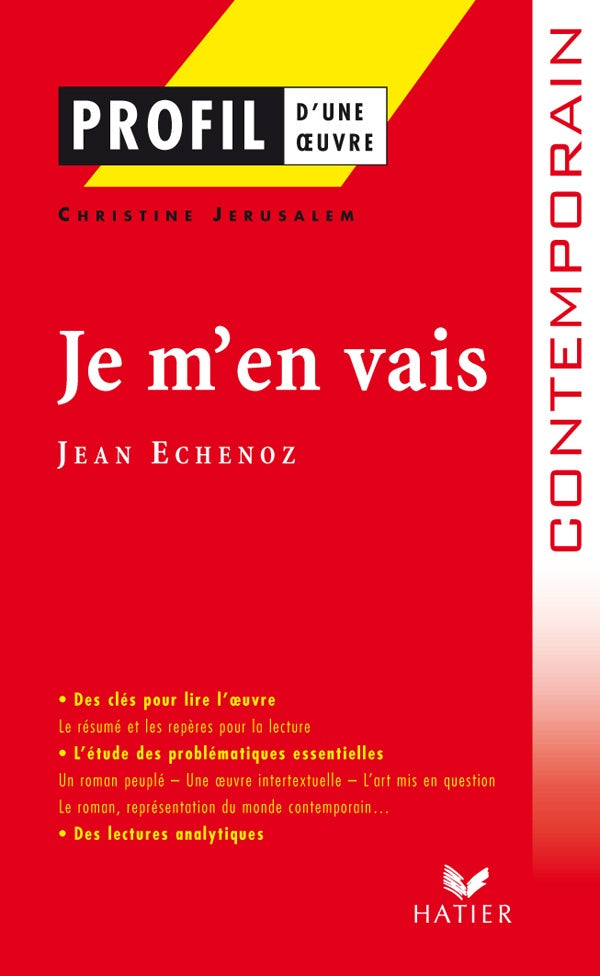 Je m'en vais de Jean Echenoz