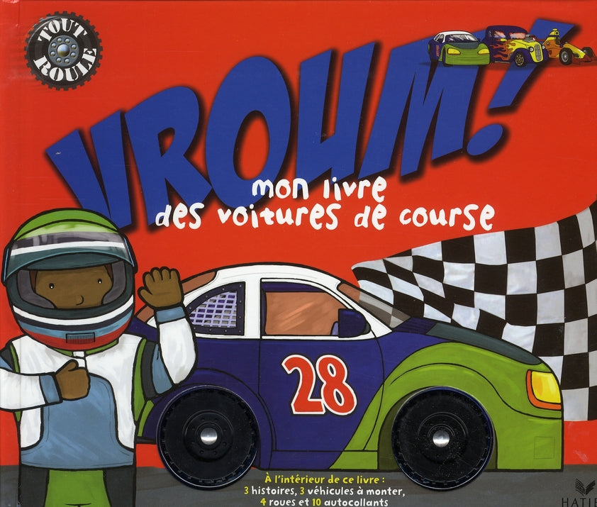 Vroum ; mon livre des voitures de course