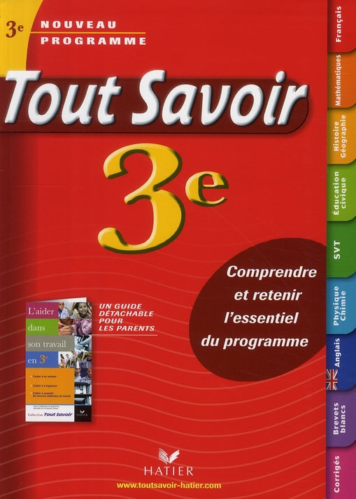 Tout savoir ; 3ème