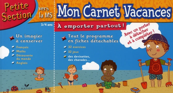Mon carnet vacances ; petite section vers moyenne section