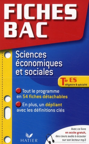 PREPABAC EXAMENS Tome 5 : fiches bac ; sciences économiques ; terminale ES
