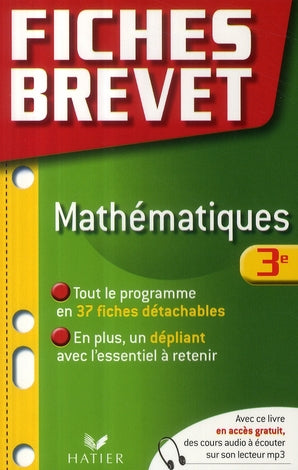 Fiches brevet : maths ; 3ème