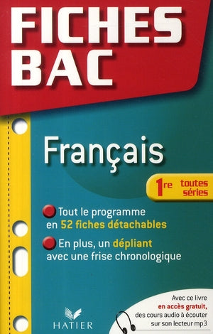 Fiches bac Tome 15 : français ; 1ères toutes séries
