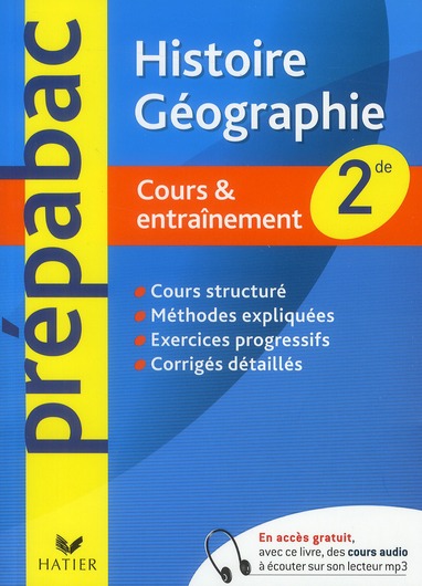 Prépabac : histoire-géographie ; 2nde ; cours et entraînement