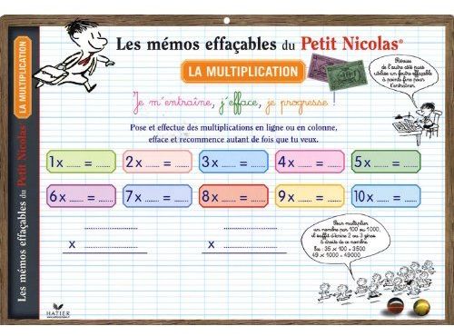 Le Petit Nicolas ; sous-main table de multiplication