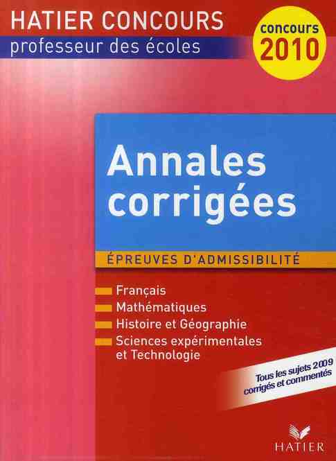 CRPE ; annales corrigées (édition 2010)