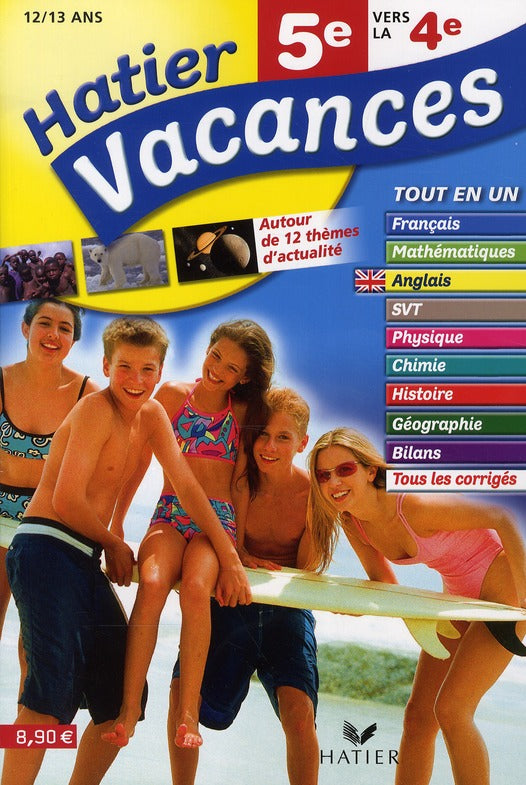 Hatier vacances : de la 5ème vers la 4ème ; 12/13 ans