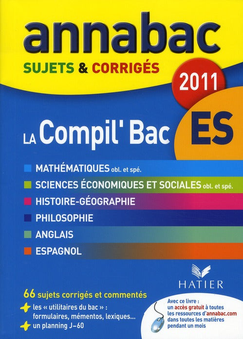 Annabac sujets & corrigés : compilation bac ES (édition 2010)