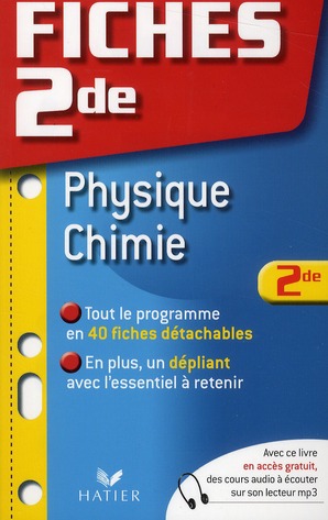 Fiches bac Tome 23 : physique-chimie ; 2nde