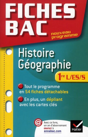 Fiches bac Tome 16 : histoire-géographie ; 1ère L/ES/S