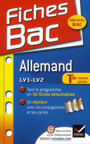 Fiches bac Tome 13 : allemand ; terminale