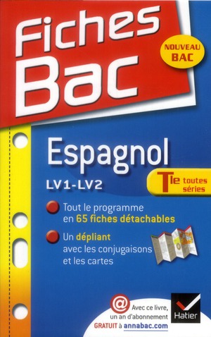 Fiches bac Tome 12 : espagnol ; terminale