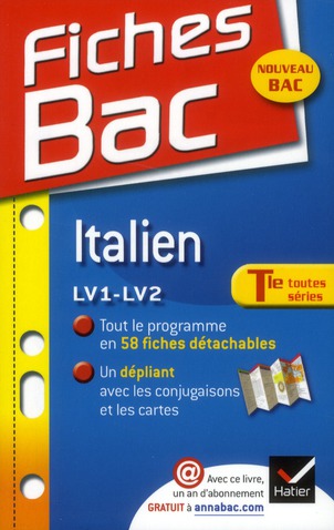 Fiches bac Tome 14 : italien ; terminale