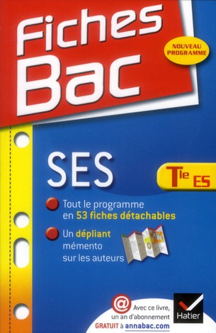 Fiches bac Tome 15 : sciences économiques et sociales ; terminale ES ; enseignement obligatoire