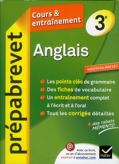 Prépabrevet cours & entraînement : anglais ; 3ème