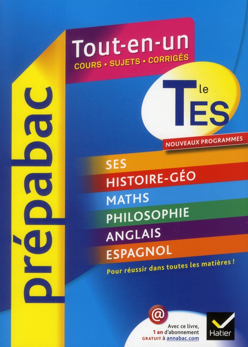 PREPABAC TOUT-EN-UN : toute la terminale ES