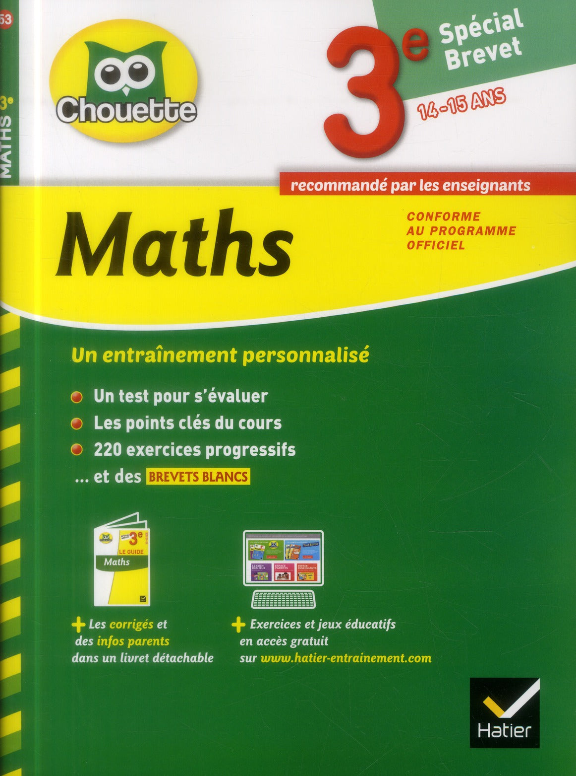 Chouette entraînement : mathématiques ; 3ème ; spécial brevet