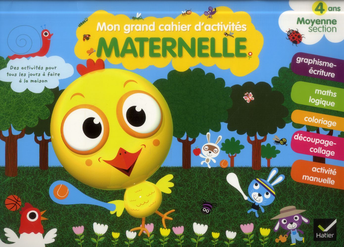 MON GRAND CAHIER D'ACTIVITES : maternelle ; moyenne section ; 4 ans