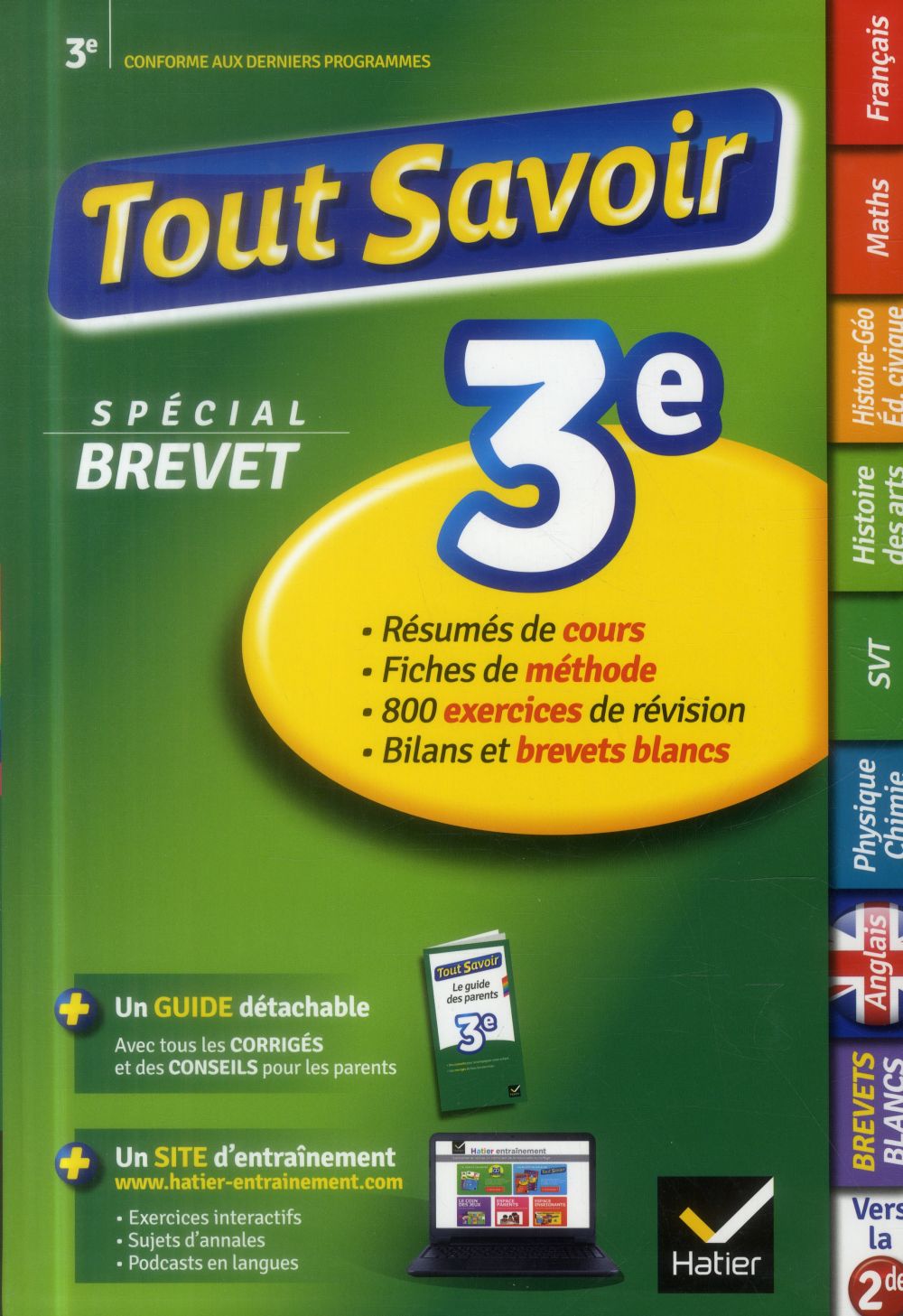 Tout savoir : toutes les matières ; 3ème